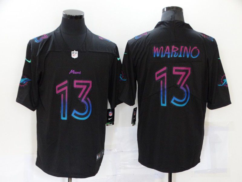 Men Miami Dolphins #13 Marino Black Nike City Edition Limited 2021 NFL Jersey
